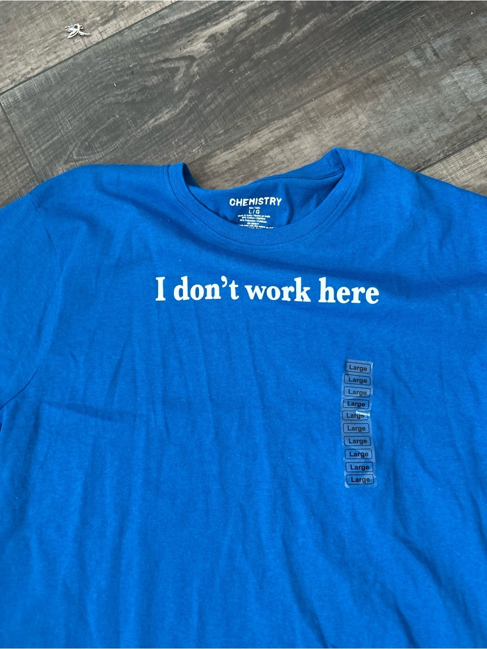 Chemistry Royal Blue "I don't work here" Graphic Tee - Men